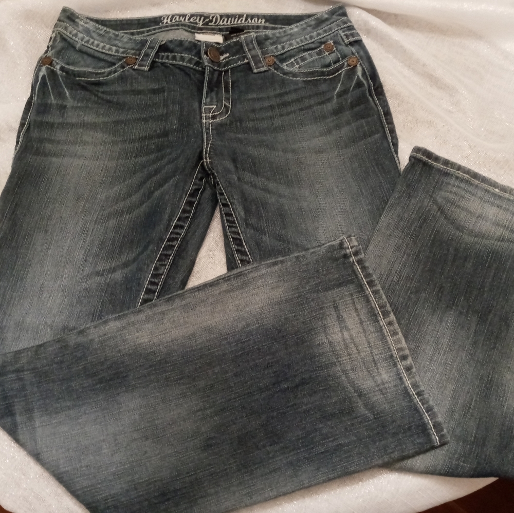 Harley Davidson boot cut jeans, GUC, size 8P